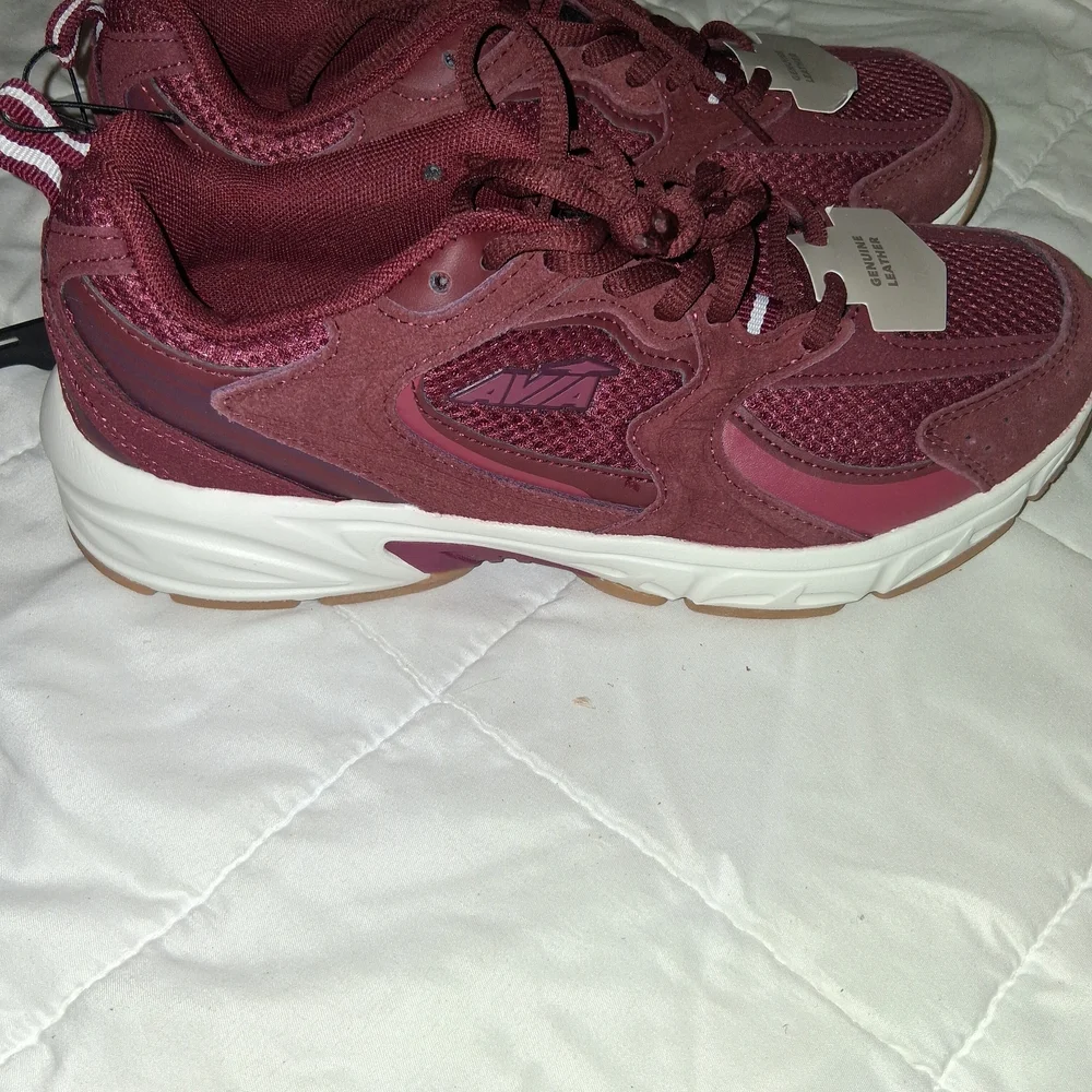 Avia Women's Burgundy Lace-Up Athletic Sneakers